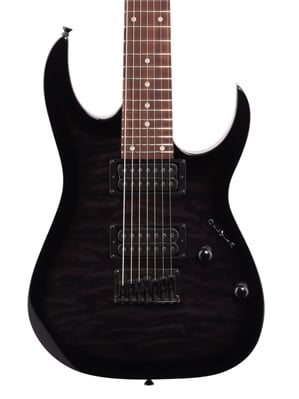 Ibanez Gio GRG7221QA 7-String Electric Guitar Body View